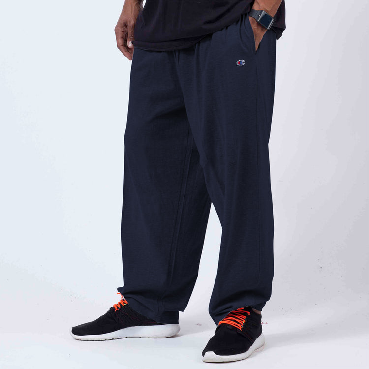 Champion Navy Jersey Jogging Pants - Front View