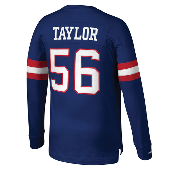 New York Giants Lawrence Taylor Name & Number Longsleeve T-Shirt - Back View