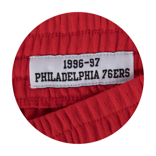 Red Swingman Shorts Philadelphia 76ers 2000-01 - Authenticity Patch