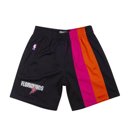 Black/Pink Swingman Shorts Miami Heat 1996-97 - Front View