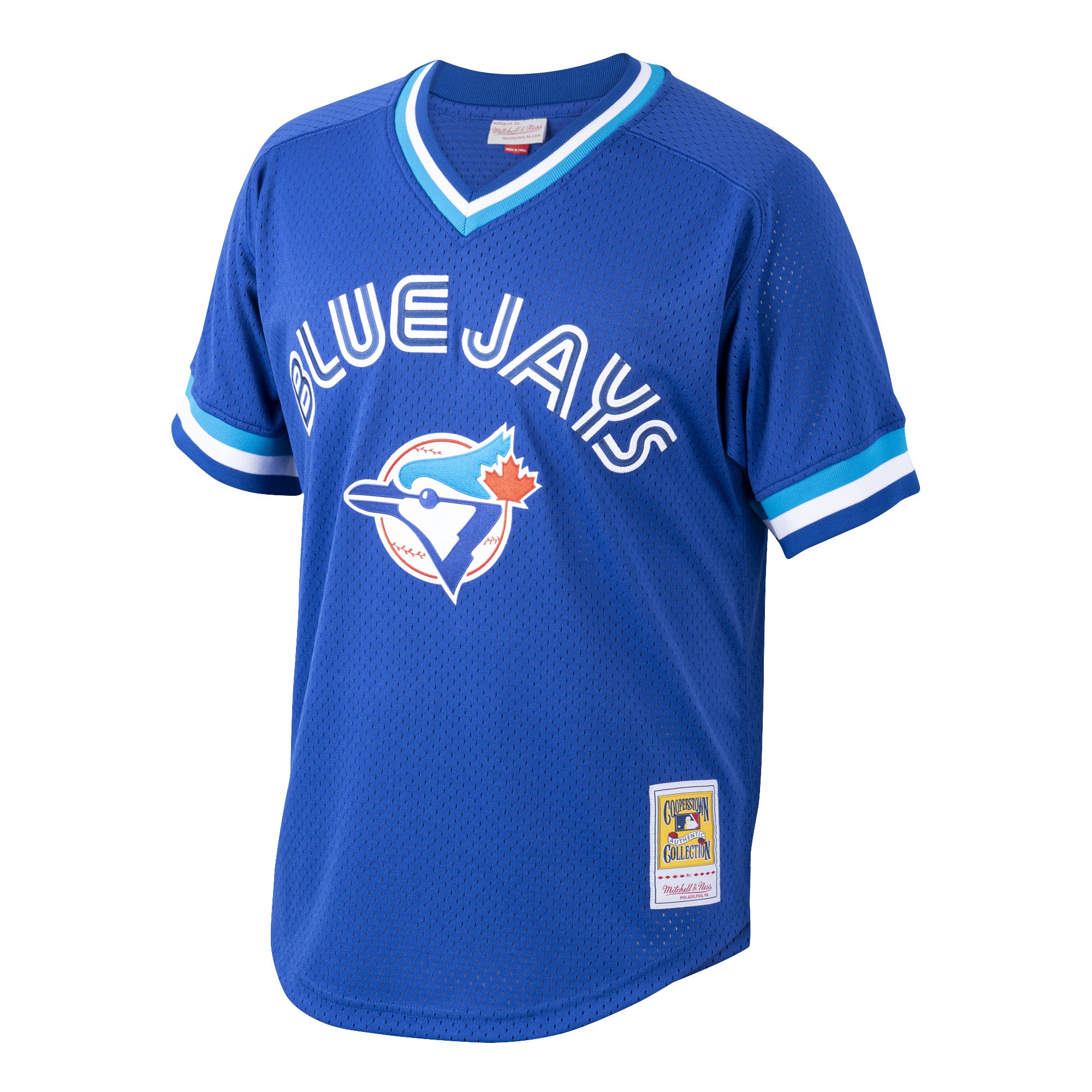 Men's Mitchell and Ness Toronto Blue Jays #29 Joe Carter Authentic Blue  Throwback MLB Jersey