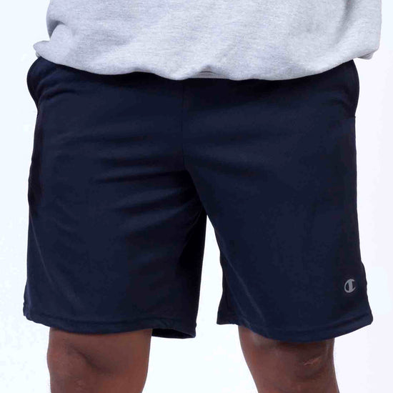 Champion Navy Jersey Shorts - Front View