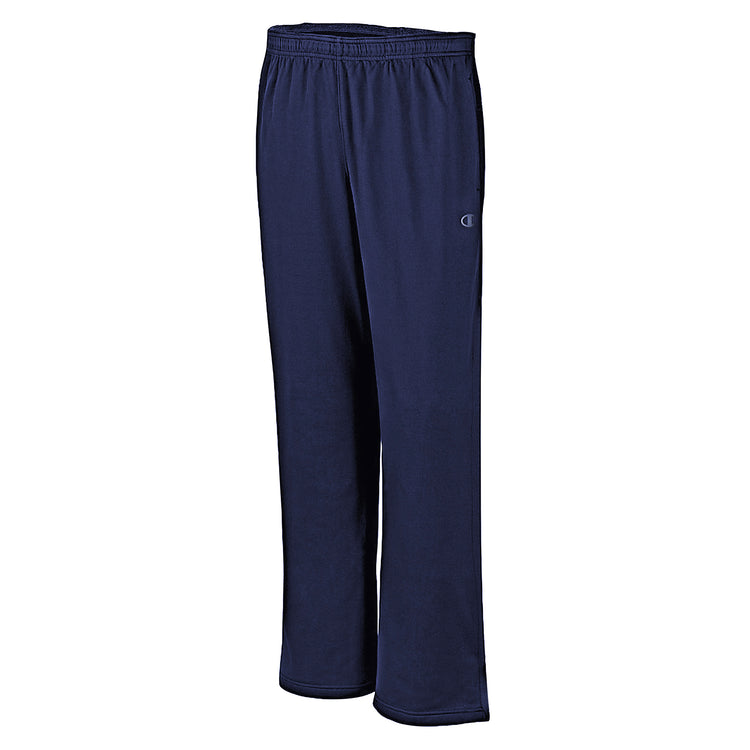 Champion Navy Open Bottom Performance Pants - Front View