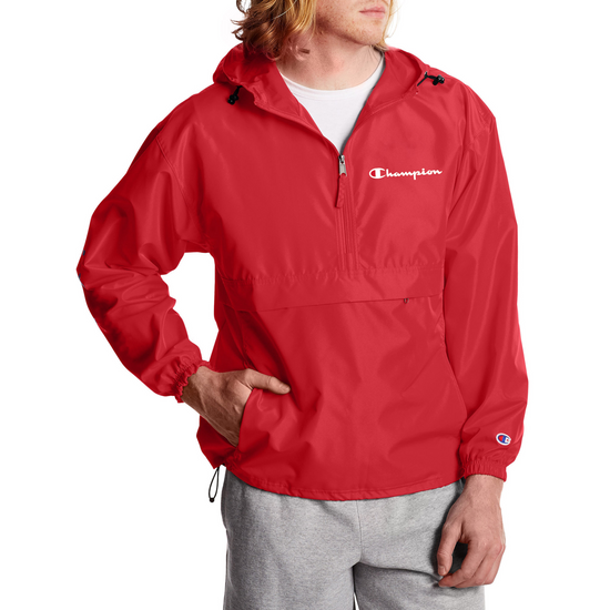 Champion Anorak Packable Jacket - Red Front View