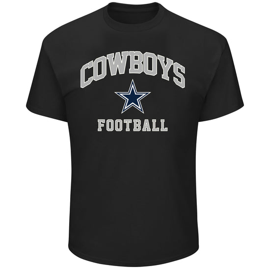 Dallas Cowboys Heart & Soul Black T-Shirt - Front View