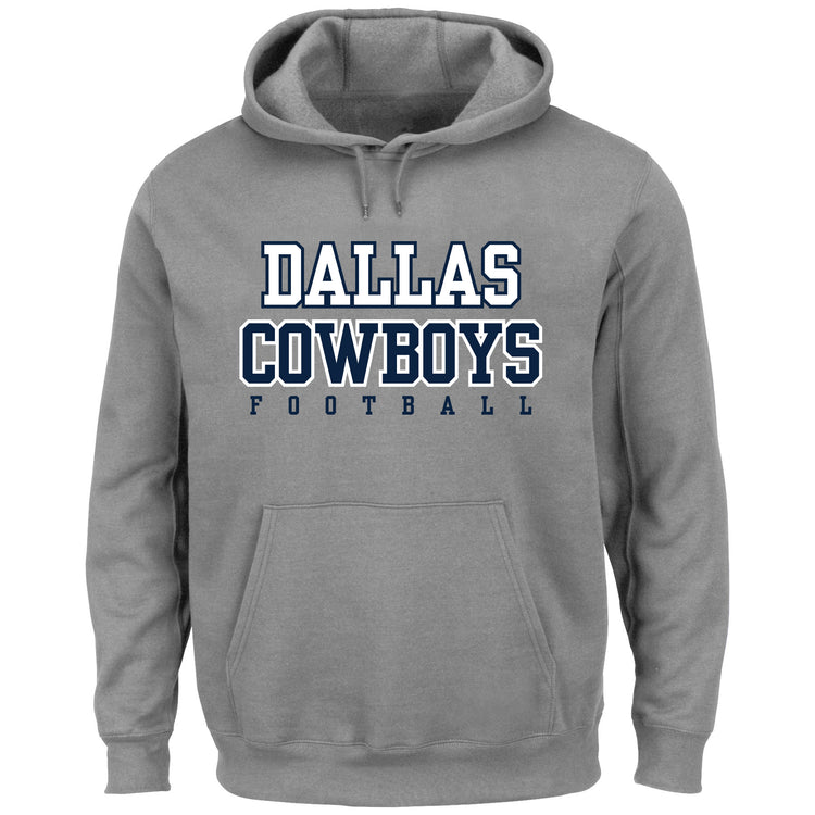 Heather Grey Dallas Cowboys Football Hood - Front View