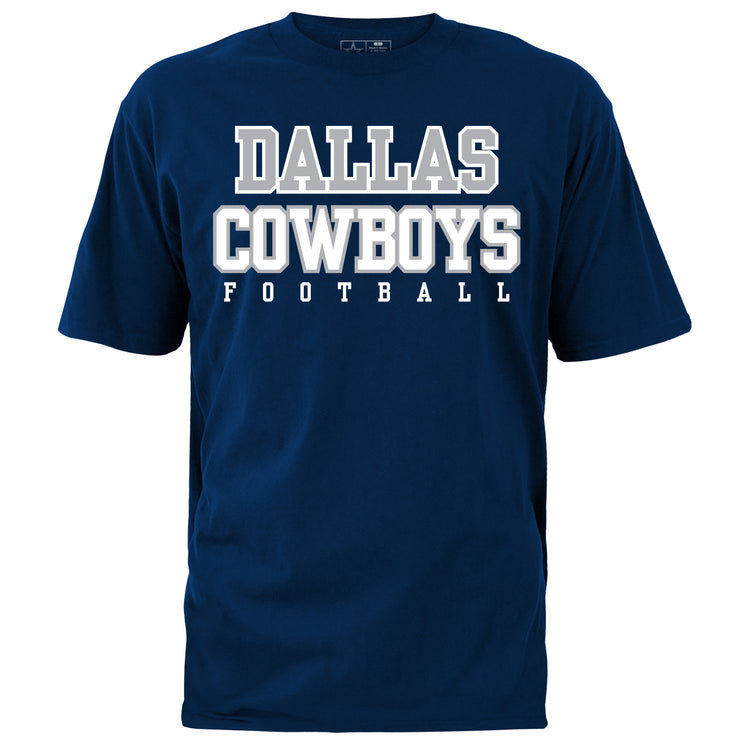 Dallas Cowboys Football T-Shirt in Navy - Front View