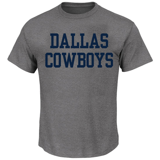 Dallas Cowboys Wordmark Charcoal Heather T-Shirt - Front View