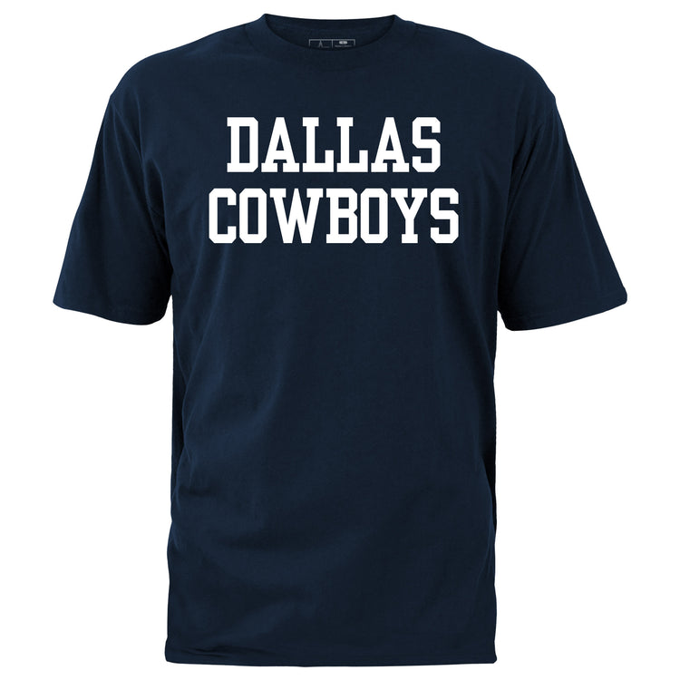 Dallas Cowboys Wordmark Navy T-Shirt - Front View