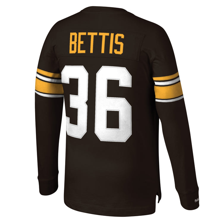 Pittsburgh Steelers Jerome Bettis Name & Number Longsleeve T-Shirt - Back View