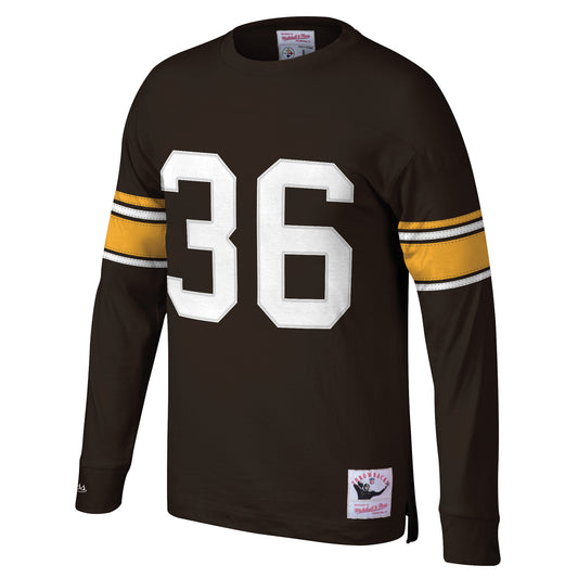 Pittsburgh Steelers Jerome Bettis Name & Number Longsleeve T-Shirt - Front View