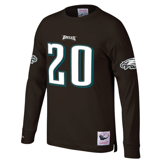 Philadelphia Eagles Brian Dawkins Name & Number Longsleeve T-Shirt - Front View