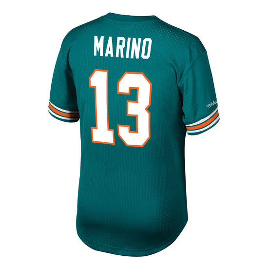 Miami Dolphins Dan Marino Retired Player Mesh Crewneck Top - Back View