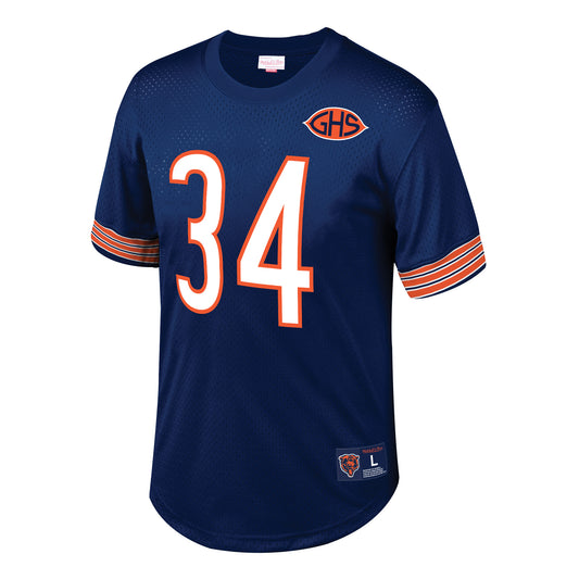 Chicago Bears Walter Payton Retired Player Mesh Crewneck Top - Front View