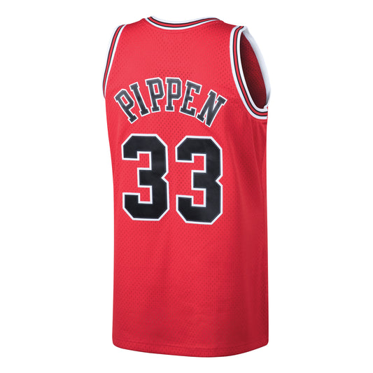 Red Swingman Jersey Chicago Bulls 1997-98 Scottie Pippen - Back View
