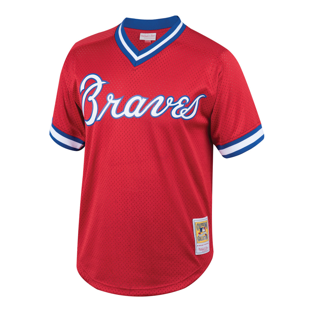 Dale Murphy Atlanta Braves Mitchell & Ness Cooperstown Collection Big Tall Mesh Batting Practice Jersey - Red