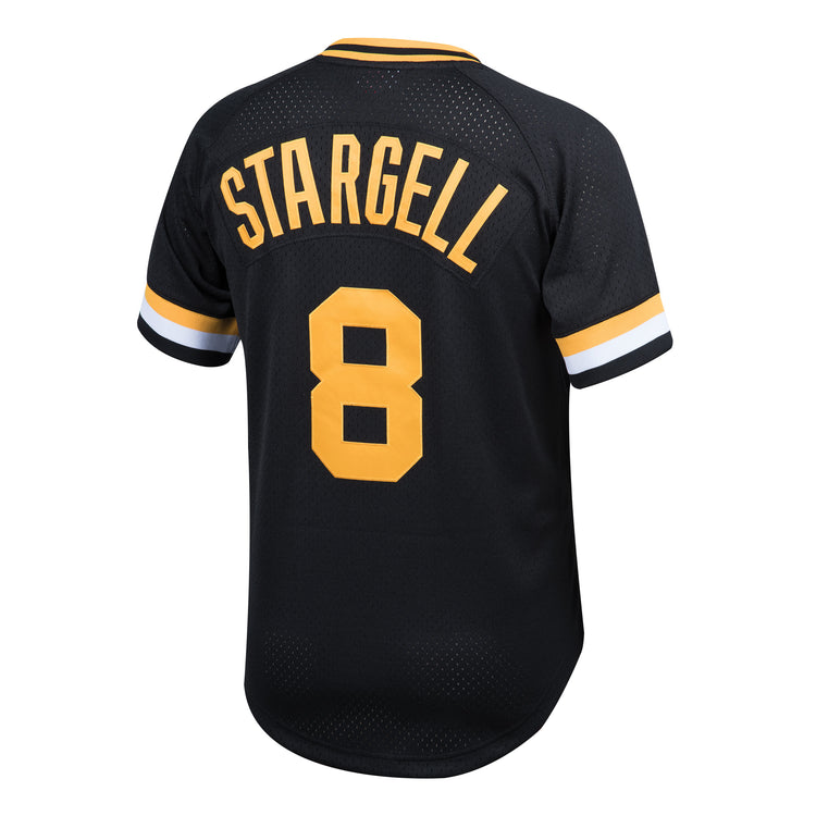 Willie Stargell Pittsburgh Pirates Mitchell & Ness Cooperstown Collection Big & Tall Mesh Batting Practice Jersey - Black, Size: XLT