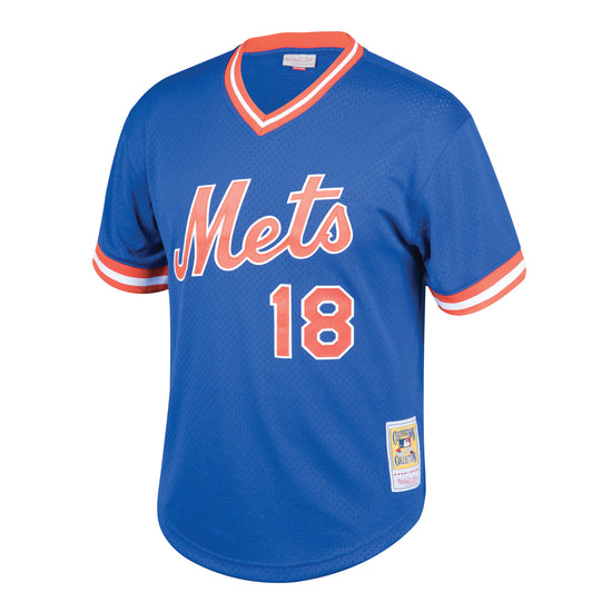 Authentic BP Jersey New York Mets 1986 Darryl Strawberry - Front View
