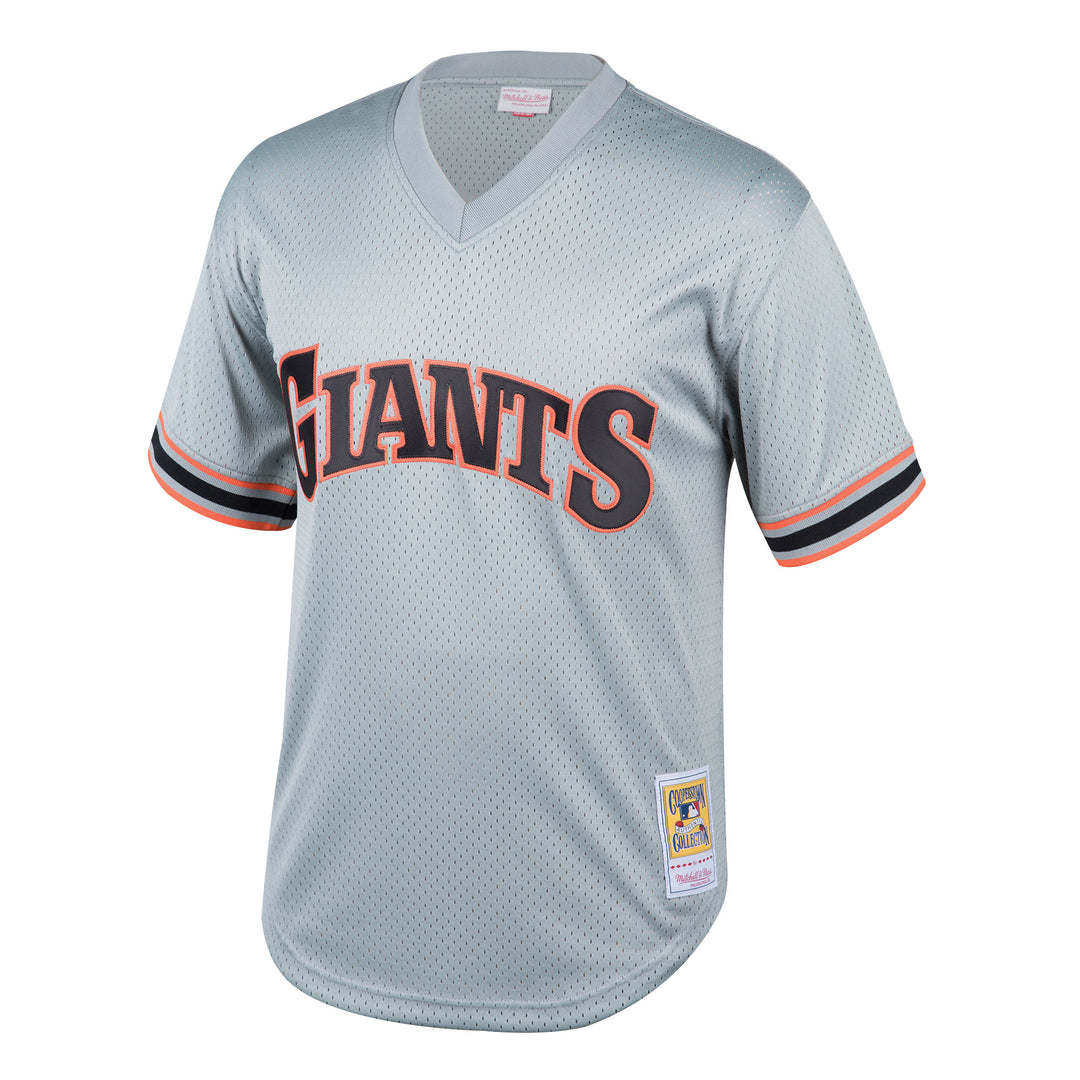 Men's Mitchell & Ness Will Clark Gray San Francisco Giants Big Tall Cooperstown Collection Mesh Batting Practice Jersey