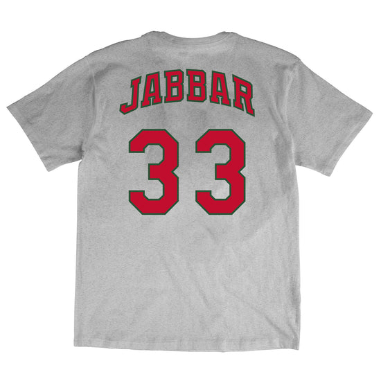 Milwaukee Bucks Kareem Abdul Jabbar Hardwood Classics Name & Number T-Shirt - Back View