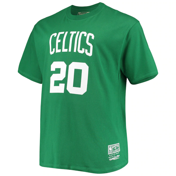 Boston Celtics Ray Allen Hardwood Classics Name & Number T-Shirt - Front View