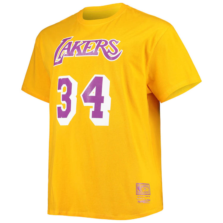 Los Angeles Lakers Shaquille O'Neal Hardwood Classics Name & Number T-Shirt