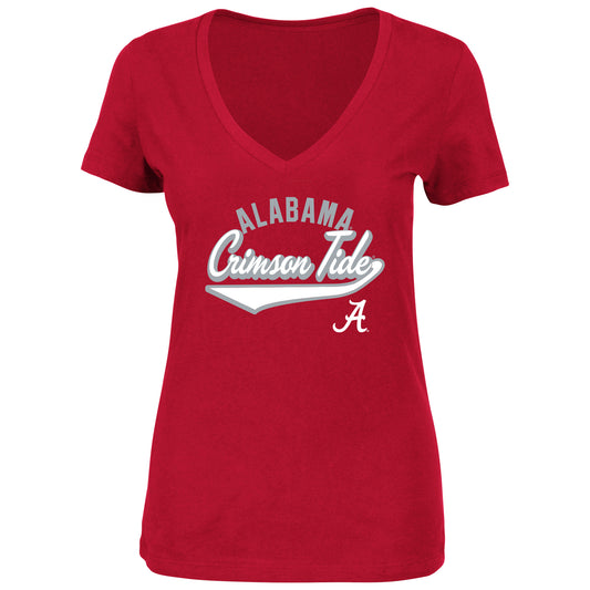 Crimson Alabama Plus Women's Script Tee - Front View