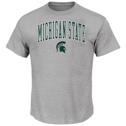 Oxford Heather Michigan State Big Logo Tee - Front View