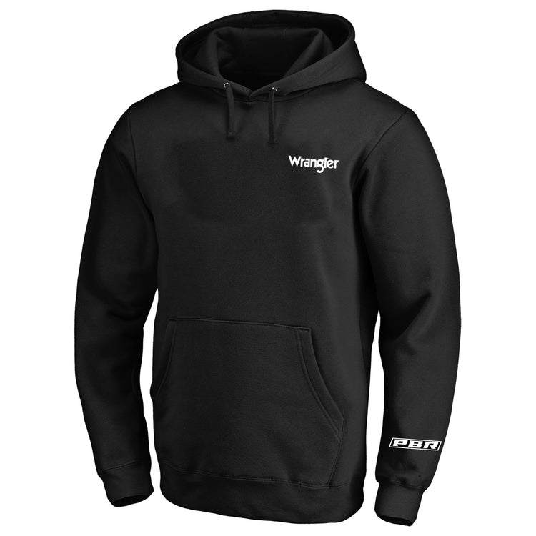 Wrangler x PBR Mens Pullover Fleece Hoody - Black